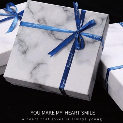 1pieces of high-end marble multi-size gift box square cosmetic/perfume/birthday/earring/wedding ring/bracelet/necklace gift box