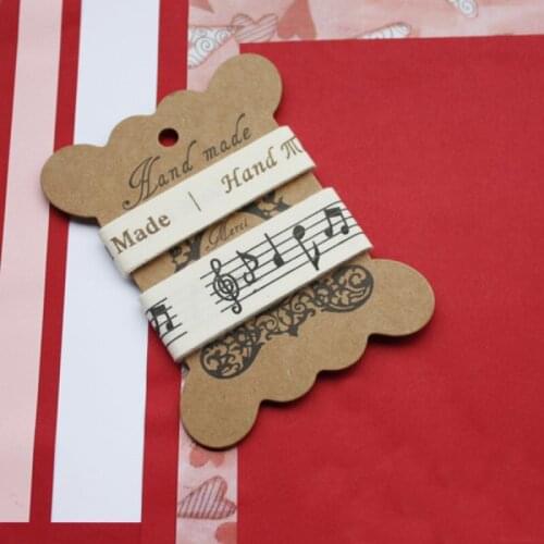 2pcs/pack music note design cotton ribbon set scrapbooking decorative cute ribbons 3patterns available