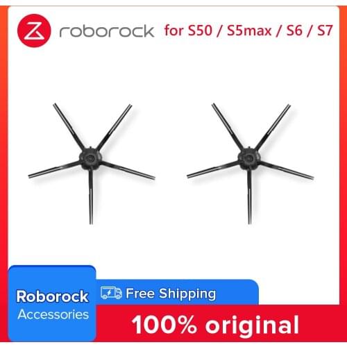 2pcs original roborock black side brush spare kits with 5 arms cleaning brushes for roborock s7 roborock S50 S6 S5 Max S6max