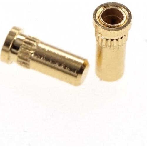 20Pcs Pins Socket Plug Receptacle 1.0mm No Tail Press-Fit Knurled Solder Board SMD Spring Clip Conact Loaded Cross H3161-05