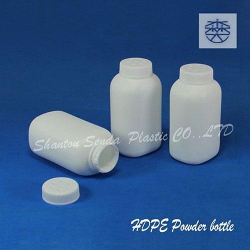 20PCS/LOT FREE SHIPPING 80ML Powder bottle, white HDPE powder style bottle, powder bottles with white twist top sifter caps