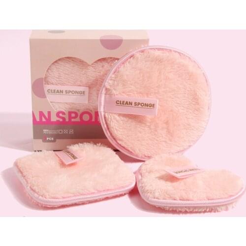 3PCS Reusable Makeup Remover Pads Skin-Friendly Makeup Face Pads Easy Cleaning Puff for All Skins