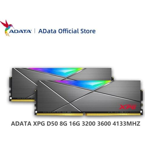 ADATA XPG SPECTRIX D50 DDR4 RGB MEMORY MODULE 8GB 16GB 32GB 3200MHz 3600MHz 4133MHz PC Desktop RAM