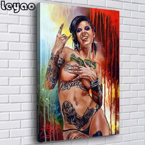New 5D DIY diamond painting Art Tattoo Womens Bar Decorative Painting full drill Wall Art Steam Punk Drinking Pub Decoration