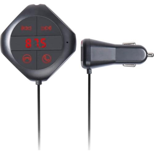 Q7S Bluetooth Hands-Free Car Kit FM Transmitter Audio Music MP3/WMA Player Dual USB Car Charger