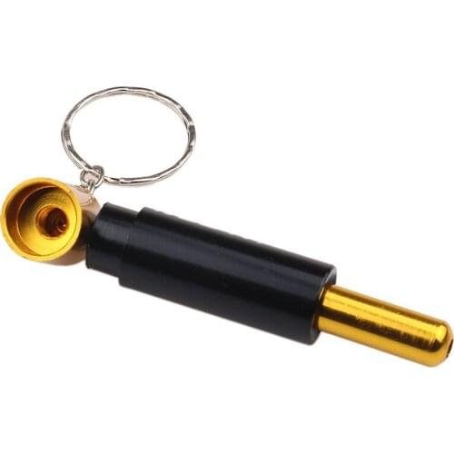 Individuality Creativity Metal Battery Keychain Pipe filter Weed Pipes For Smoking Weed cut tobacco Smoking Accessories