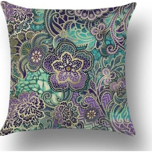 Pillow Case Purple Geometric Autumn Cover Home winter warm Bedroom Living Room Festive Wedding personalized Pillows