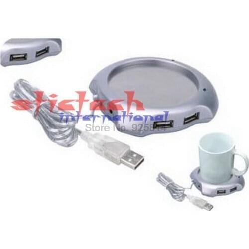 By dhl or ems 200 pcs 2016 New Arrival Promotion 4 Port USB HUB Office Coffee Tea Cup Warmer Heater Pad Mat 2.5W 5V