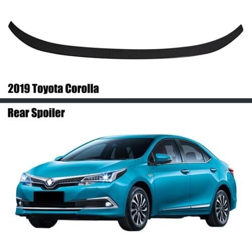 For Toyota Corolla 2019 2020 2021 Spoiler Sport ABS Plastic Carbon Fiber Look Rear Trunk Wing Car Body Kit Accessories