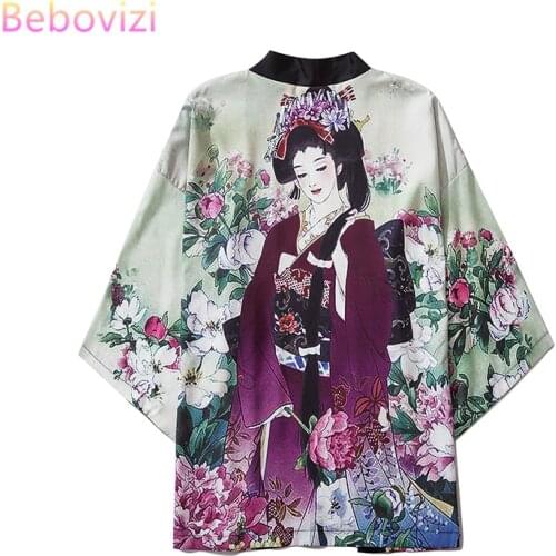 14 Style Fashion New 2020 Balck Loose Summer Beach Cardigan Harajuku Japanese Kimono Women Men Tops Shirts Asian Clothes