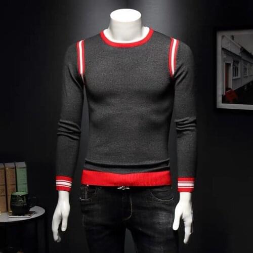 Classic brand striped men and women pullover sweater mens long sleeve round neck pullover high quality casual bottoming shirt t
