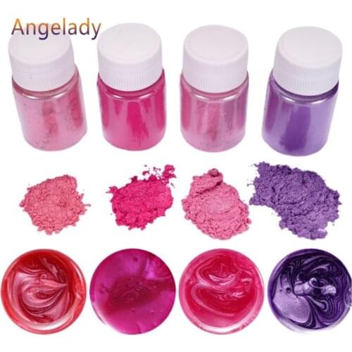 4 Pcs/set Mixed Color Resin Jewelry DIY Making Craft Glowing Powder Luminous Pigment Set Crystal Epoxy Material F3MD