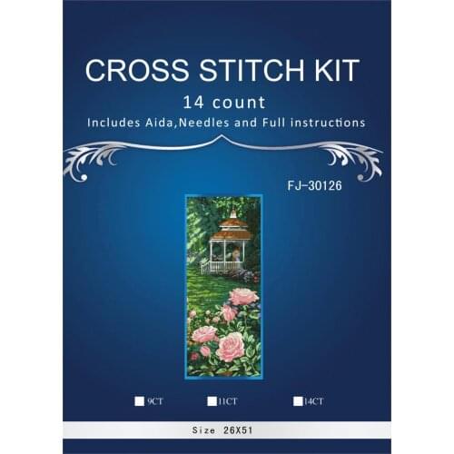 14CT Top Quality Beautiful Lovely Counted Cross Stitch Kit Paradise Found Rose Park Garden Kiss Lover dim3th5207