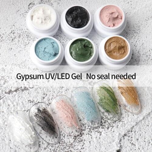 SKVP Newest Drawing Gel Nail Art Plaster Effect 3D Sand Texture Top Coat Gel Polish UV Nail Polish Lacquer Varnish