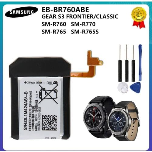 Original Battery EB-BR760ABE For Samsung Gear S3 Frontier / Classic EB-BR760A SM-R760 SM-R770 SM-R765 SM-R765S 380mAh