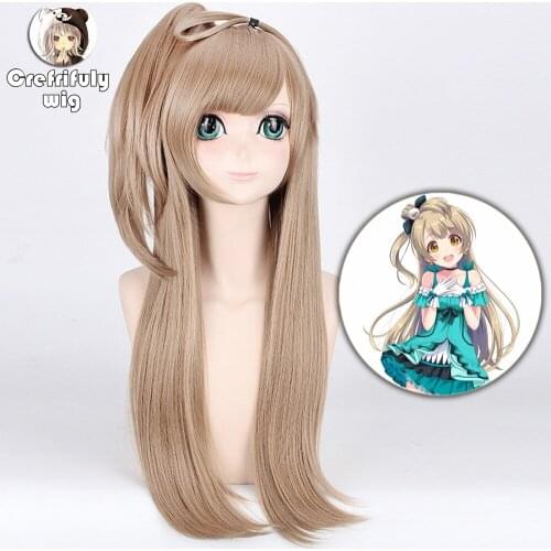 Love Live Kotori Minami Cosplay Wig Blonde Synthetic Hair 70cm Heat Resistant Straight Lovelive Halloween Costume Wigs