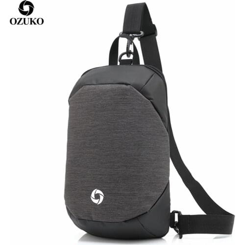 OZUKO High Quality Anti-theft Chest Pack for Men Fashion Messenger Bags Short Trip Casual Crossbody Bag Male Shoulder Chest Bag