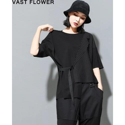 Женские полосатые футболки VAST FLOWER China At AliExpress