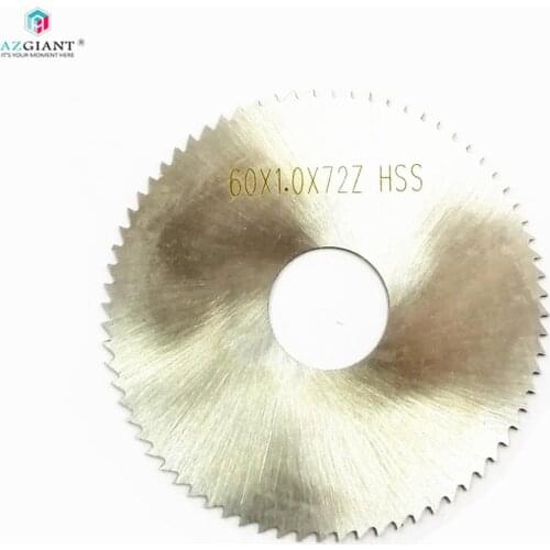 1pcs 72T High speed steel HSS saw blade Incision milling cutter Outer diameter 60 0.4/0.5/0.8/1.0-4 Inner hole 16mm