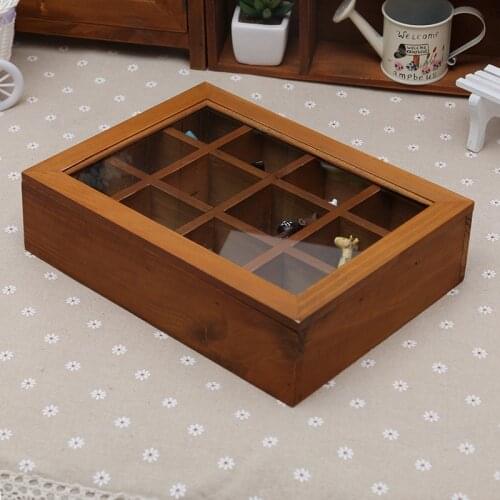 1PC Retro Tea Coffee Storege Box Europe Candy Storage Box Jewelry Makeup Cosmetic Organizer Handmade Wood Storage Boxes JL 0937