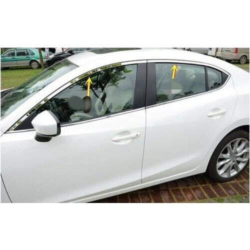 For Mazda 3 Axela M3 2014 -2018 Stainless Top Window Frame Sills Cover Trim 4pcs