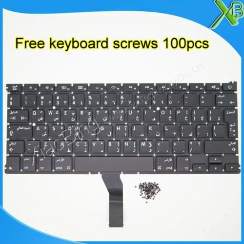 5PCS--Brand New Arab Arabic Keyboard+100pcs keyboard screws For MacBook Air 13.3" A1369 A1466 2010-2015 Years