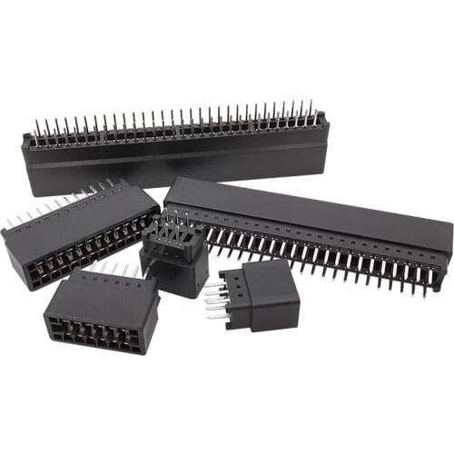 5Pcs 2.54 mm Pitch Edge Card Connector Slot PCB Gold Finger Socket Through Holes 6/8/10/12/16/20/30/36/40/50/60/72/98 Pin