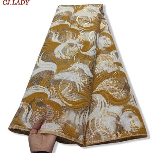 African lace fabric 2021 High Quality Embroidered Brocade Lace french Tulle Lace Fabric for nigeria party dress in wedding A04