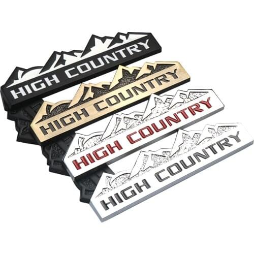 Car Styling 3D metal Snow Mountain HIGH COUNTRY Emblem Stereo Sticker for Jeep Chevy Chevrolet Silverado Decoration Accessories