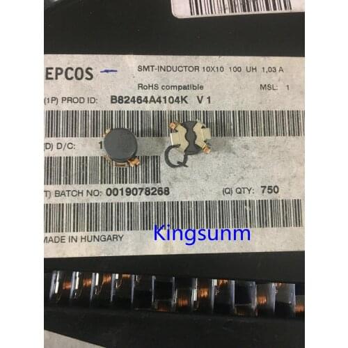 Free shipping 10pcs B82464A4104K 100UH 1.03A 10.4X10.4X4.8MM EP patch Power Inductors