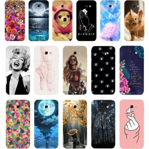 F For Samsung A7 2017 Case Cover Silicone Soft TPU Cute Back Cover Coque For Samsung Galaxy A7 2017 Phone Cases A 7