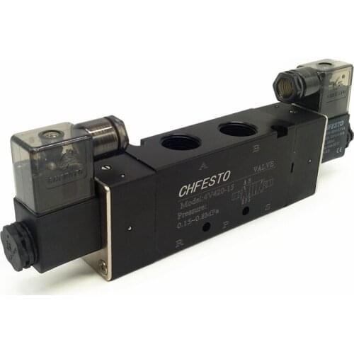 4V420-15 Solenoid Valves 2 Position 5 Port 1/2" Pneumatic Control Valve DC24V AC220V AC110V DC12V AC24V