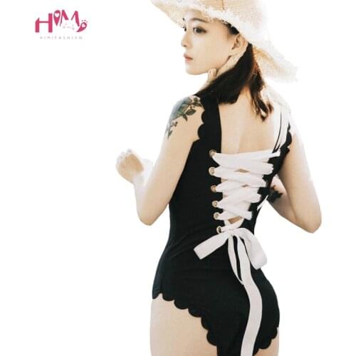 2020 Backless Mermaid Lace Swimwear Women One Piece Swimsuit Chic Sexy Push Up Bandage Swimming Bathing Suit Beach Wear Monokini