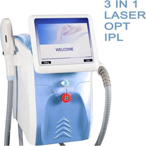 2 handle Nd Yag Laser ipl shr laser machine for hair removal and skin rejuvenation