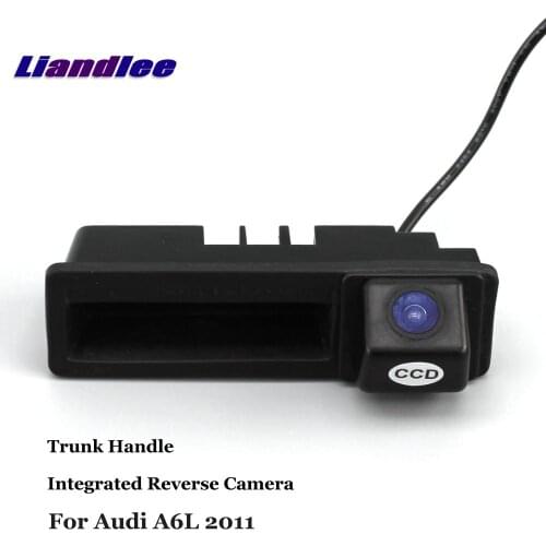 Liandlee For Audi A6L 2011 2012 2013 2014 Car Reverse Camera Backup Parking Rear View CAM Integrated Trunk Handle