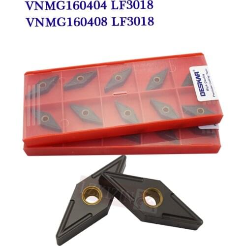 10PCS VNMG160404 VNMG160408 LF3018 Carbide Insert Original DESKAR CNC lathe Cutter tools External turning Tool For Cast Iron