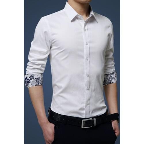 2020 New Long Sleeve Shirt Men Autumn New Fashion High Quality Solid Shirt Non Iron Slim Fit Business Shirts 5XL