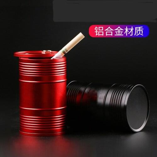 Aluminum alloy Ashtray Creative Personality Car Smokeless Cup Holder Ashtray universal Interior Accessories