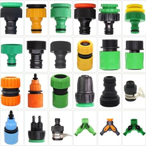Garden Sprinkler Hose Connector Y Splitter 2-Way Valve Adapter Quick Connector 1/2'' 3/4'' 16mm 4/7mm Quick Connector Fittings