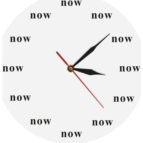 Now Time Motivational Clock Time is Now Iconic Wall ClockYour Daily Reminder to Live in the Now Treasure Your Time Kids Gift