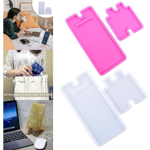 Silicone Mobile Phone Stand Holder Casting Mold Resin Epoxy Mould DIY Craft Tool XIN-Shipping