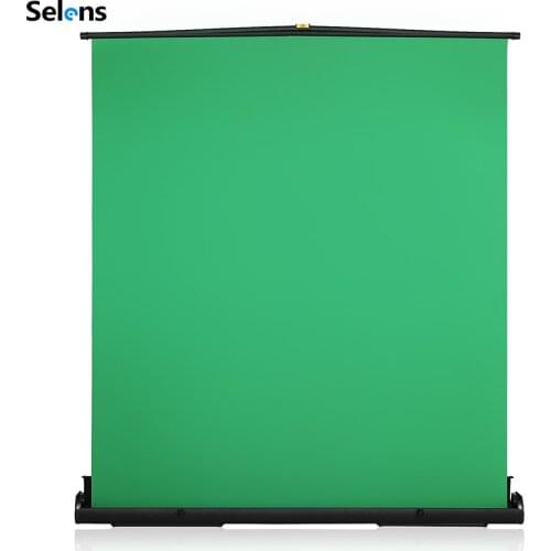 Selens Green Screen Background Chromakey Backdrop 145x200cm Collapsible Aluminium Case For YouTube Video Game Virtual Studio