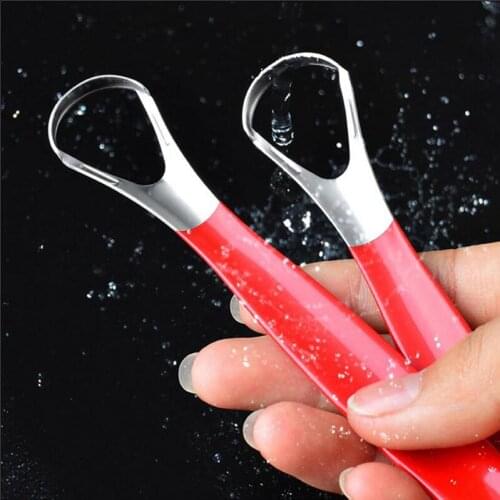 Tongue Scraper Reusable Portable Stainless Steel Oral Tongue Cleaner Brush Fresher Sweepers For Adults Oral Hygiene Care