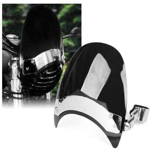 Dark 38-45mm Motorcycle Windscreen Windshield For Harley Sportster XL883 1200 ND Moto