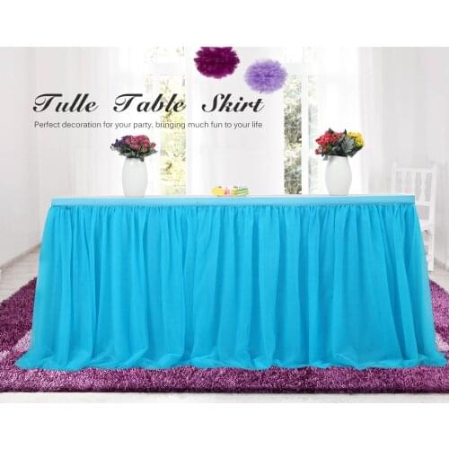 Tulle Table Skirt Tablecloth for Party Wedding Home Decoration Tableware Skirts Tutu Wedding Birthday Party Home Textile