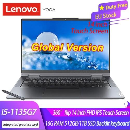 Lenovo Yoga 14c 2021 Laptop i5-1135G7 16GB RAM 512GB/1TB SSD ThunderBolt 4.0 Windows 10 Ultraslim Computer Touch Screen With Pen