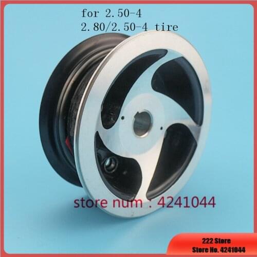 Motorcycle parts 2.80/2.50-4 2.50-4''tire wheel hub 4 inch electric Scooter aluminum alloy rims 17mm or 19mm Inner hole