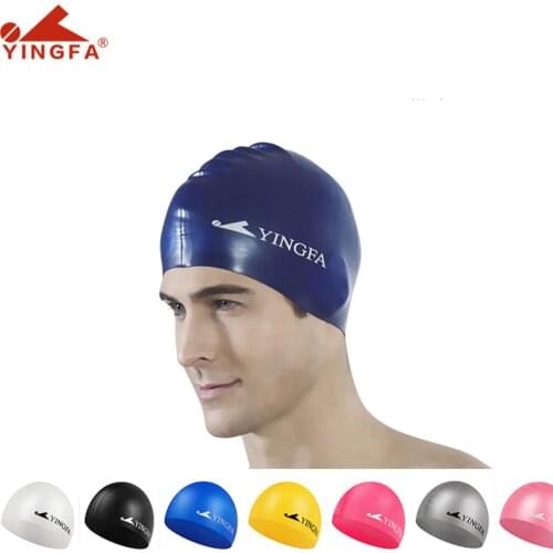 Ear Protection Swimming Cap Silicone Waterproof 3D Elastic For Men Women Long Hair Swimming Hat Adult Yingfa Swim Caps