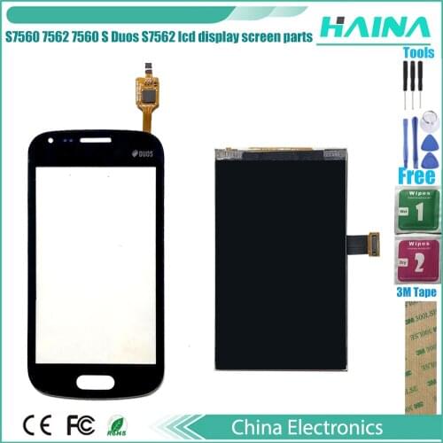 Lcd + Touch with 4.0'' For Samsung Galaxy Trend gt S7560 S7562 LCD Display Screen Repair Parts with 3M Tape