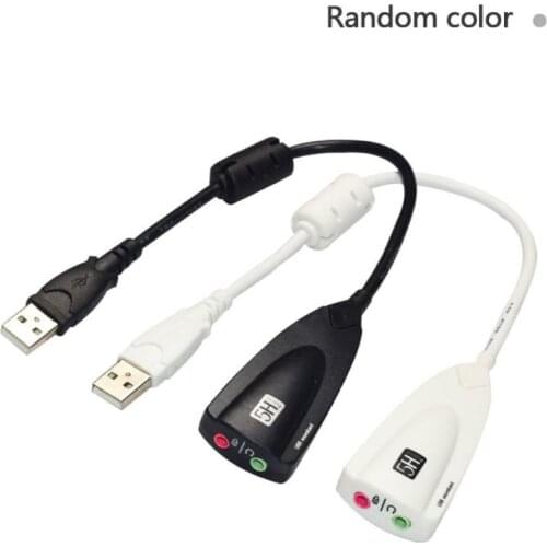 1PC External USB 2.0 To 3.5mm Virtual 7.1 Channel Audio Sound Card Adapter For Mic Headphone Jack Audio Sound Card Adapter